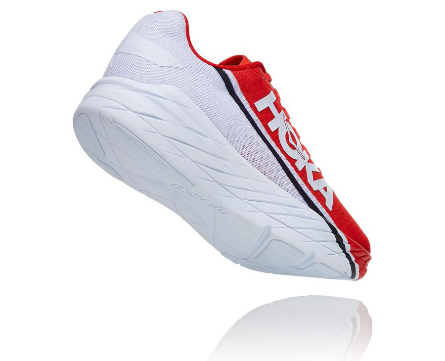 Hoka One One Mens Running Shoes - Rocket X - Red/White - CLSG53680